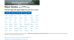 Desktop Screenshot of mywiperblades.com