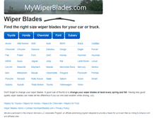 Tablet Screenshot of mywiperblades.com